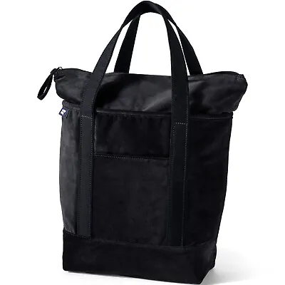 Lands End Tote Bag Black Medium Velvet • $30