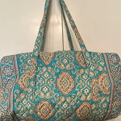 NW)T RETIRED Spring 201 0Vera Bradley  Totally Turquoise  Large Duffel Blue • $55