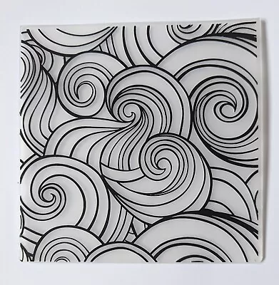 Embossing Folder - 6  X 6  - WAVES - SWIRLS - WIND - BACKGROUND - Crafting • £4.99