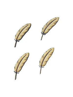 20x Feathers With Detail 3cm Wood Craft Embelishments Laser Cut Shape MDF • £3.15