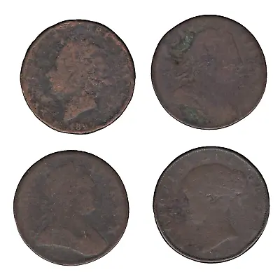 British Half-Penny Coins George III George IV & Victoria • £12.75