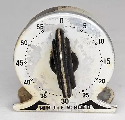 Vintage Metal Kitchen Timer Minute Minder - Does NOT RING • $14.99