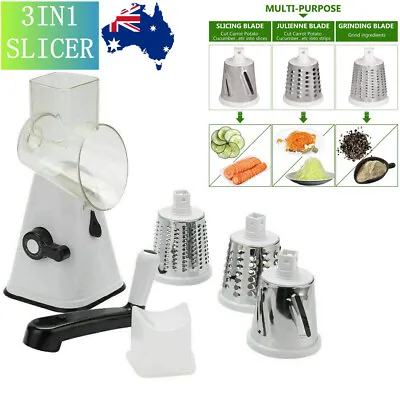 Kitchen Multifunction Vegetable Food Manual Rotary Grater Chopper Slicer Cutter • $16.98