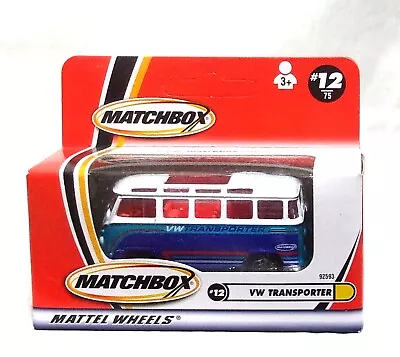 MJ7 Matchbox - 2002 ROW 1-75 - MB12  VW Transporter - Blue & White • $3.98