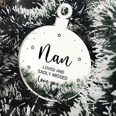 Nan Memorial Gift Engraved Bauble In Memory Plaque Family Gift Keepsake • £3.99