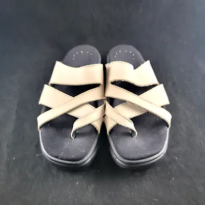 Mephisto Leather Comfy Strap Slide Sandals Shoes 35 / US 4 Shock Absorbing • $28.04