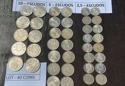 $8 • Buy 40 Portuguese Coins Of Caravel Boat 3 Different Sizes