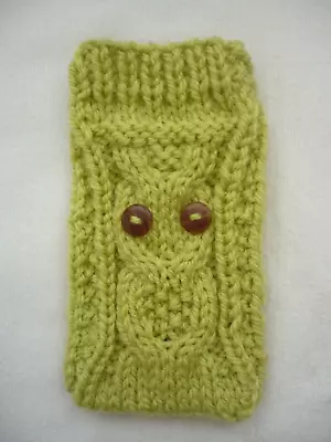 Hand Knitted Mobile Phone Case/Cover/Pouch/Sock   Owl Design 99p • £0.99