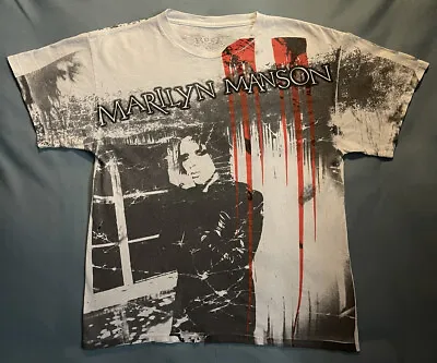 RARE Marilyn Manson Eat Me Drink Me All Over Print T Shirt Sz M • $46