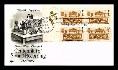 Us Cover Sound Recording Centennial Fdc Zip Code Thomas Edison Phonograph • $0.01