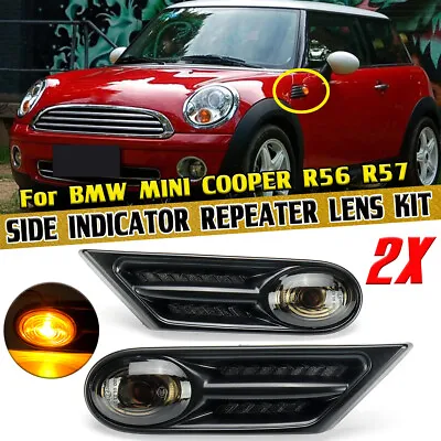 2PCS Indicator Repeater Side Marker Light Lamp Smoke For BMW MINI COOPER R56 R57 • $31.44