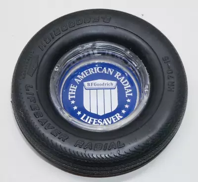 Vintage B.F. GOODRICH LIFESAVER The American Radial Tire Ashtray • $24.99