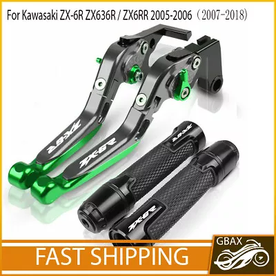 For Kawasaki ZX6R ZX 6R Motorcycle Adjustable Brake Clutch Levers Handlebar Grip • $37.04