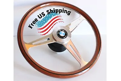 Steering Wheel Fits For BMW Vintage Wood LUISI E10 2002 1502 1602 1802 65-76' • $383.57