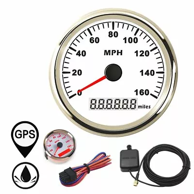 85mm Digital GPS Speedometer Waterproof 0-160MPH For Car Truck Motorcycle Marine • $53.19