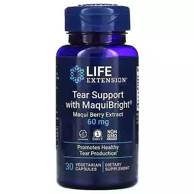 2 X Life Extension Tear Support With MaquiBright Maqui Berry Extract 60 Mg 3 • $48.60