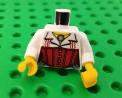 Lego Curvy Corset TORSO Body Part Red Necklace Waitress Pirate Lace Minifigure • $6.56