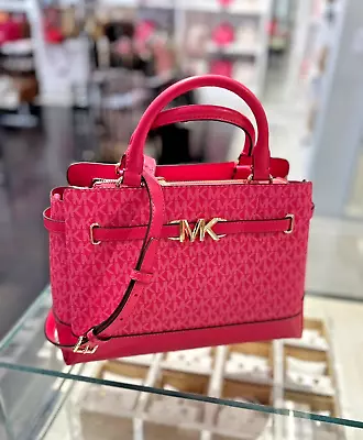 Michael Kors Reed Large Satchel Crossbody Handbag Shoulder Bag In Electric Pink • $185