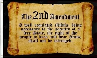 3X5 2nd Amendment  Original  A Well Regulated Militia Scripted Flag Trump 2024 B • $9.88