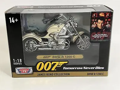 007 James Bond Tomorrow Never Dies BMW R 1200 C Motorbike 1:18 Motormax 79845 • £17.99
