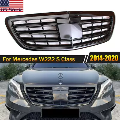 Grille For Mercedes Benz W222 S-Class 2014-2020 Gloss Black S560 S450 S600 Grill • $184.30