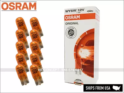 Osram 194 T10 Standard OEM Wedge Halogen Headlight Bulbs | Amber |Pack Of 10 • $17.99