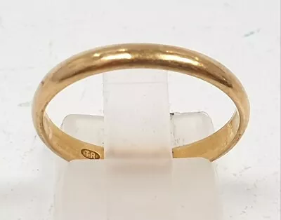 Vintage 1990 22ct Yellow Gold 2.7mm Wedding Ring Hallmarked London Assay  • £114