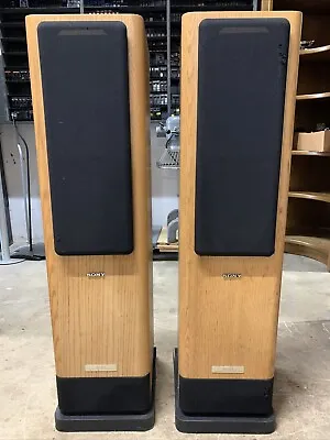 Vintage Rare 1989 SONY SS-TL5 Tower Speakers ***Made In USA!!!*** • $249.95