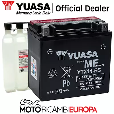 Yuasa Ytx14-bs Battery For Benelli Adiva 150 2001-2002 Cod.ytx14-bs • £57.97