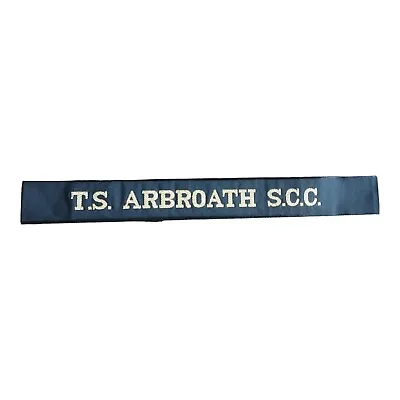 T.S. Training Ship Arbroath S.C.C. Sea Cadet Corps Full Length Navy Cap Tally • £6.99