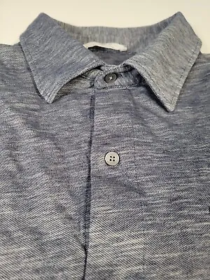 Mister Porter Mr. P Casual Long Sleeve Shirt XL Blue Heather Knit Luxury • $49.99