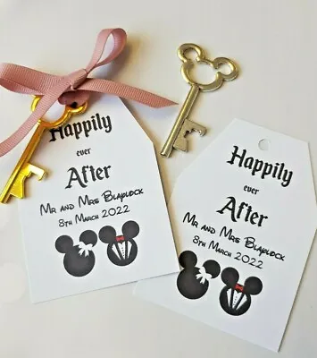 £12 • Buy Disney Inspired - Mickey & Minnie -Key Bottle Opener Personalised Tag  - Wedding
