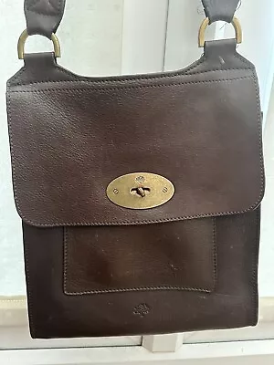 Mulberry Anthony Oak Brown Leather Messenger Bag Cross Body Bag • £70
