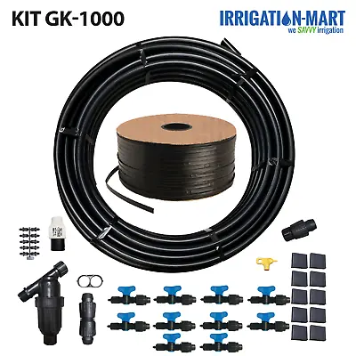 Garden Drip Irrigation Kit GK1000-RV 10 Row 1000ft Vegetable Hemp Water Tape • $195