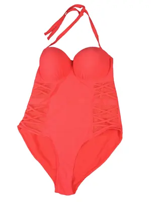 Coral Tropics By Apollo Swimwear Womens One-Piece Bright Salmon Swimsuit Sz 3X • $32.99