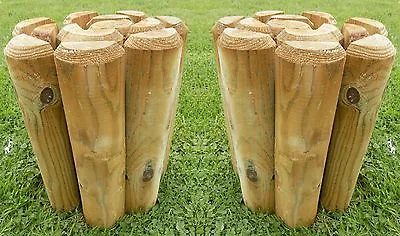 Log Rolls Wooden Log Roll Path Edging Garden Border Lawn Edge 30cm X 100cm 2Pcs • £17.50