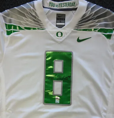 Oregon Ducks Marcus Mariota Autographed White Nike Jersey Size L Mm Holo 87166 • $149