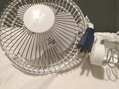 AIR KING 9145 6  Portable Clip Fan Non-Oscillating 2 Speeds 120VAC White • $16.95