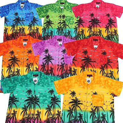 Hawaiian Shirt Hawaiian Palm Tree Stag Beach Aloha Party Summer Holiday XS - XL • £7.99