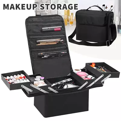 Extra Large Vanity Case Beauty Box Make Up Jewelry Cosmetic Nail Storage Box UK • £15.99