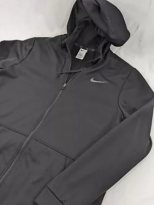 Nike Mens Therma Fit  Hoodie Track Jacket Blacked Out Zip Up Long Sleeve XL TALL • $29.99