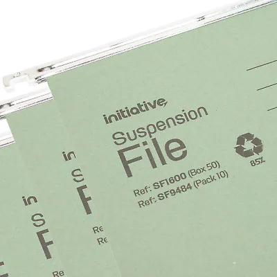 £14.74 • Buy 20 X Green Foolscap Hanging Suspension Files Tabs Inserts Filing Cabinet Folders