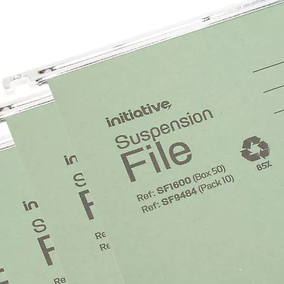 £17.75 • Buy 20 X Green Foolscap Hanging Suspension Files Tabs Inserts Filing Cabinet Folders