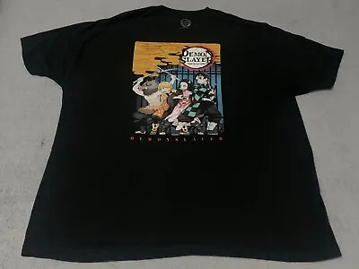 Demon Slayer Mugen Anime Animated Graphic T-Shirt 3XL Black Short Sleeve • $12.99