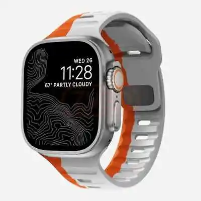 Flexible Sports Strap For Apple Watch Ultra 9 8 SE 7 6 Soft Silicone Rubber Band • £4.07