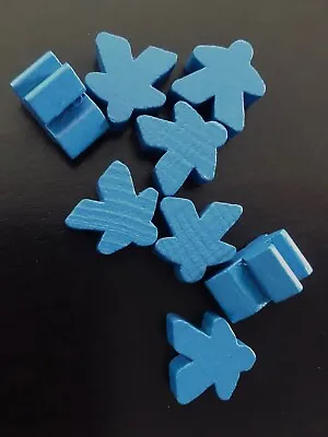 Carcassonne | Blue Wooden Meeple Figure X8 | Official Replacement Game Pieces • $2.99