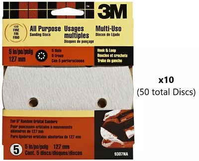 3M All Purpose 5  Hook & Loop Sanding Discs For Random Orbital DA Sanders - 50pk • $18