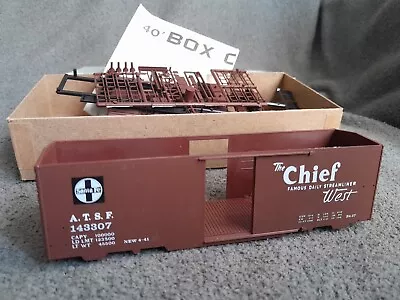 Vintage NOS ATSF SANTA FE 40' Box Car HO Scale El Capitan Train Car Kit • $19