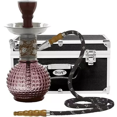 Mya Bambino 10.5  Portable Hard Case Hookah Shisha Pipe Set Single Hose Purple • $59.99