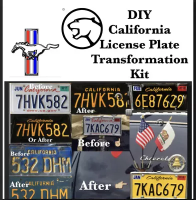 DIY CALIFORNIA Legacy License Plates Ford Mustang Mercury Cougar • $33.99